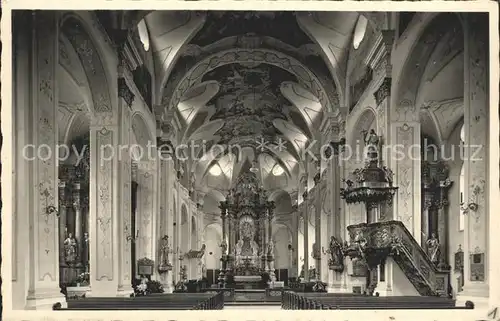 Deggendorf Donau Stadtpfarrkirche Kanzel Altar Kat. Deggendorf