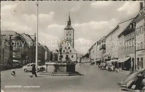 Deggendorf Donau Luitpoldplatz Marienbrunnen Rathaus Kat. Deggendorf