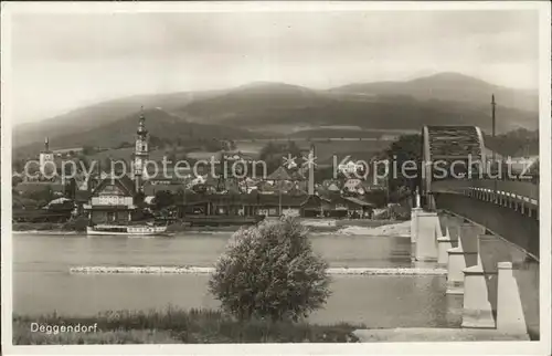 Deggendorf Donau Teilansicht Donaubruecke Kat. Deggendorf