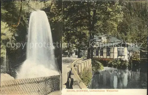 Saechsische Schweiz Lichtenhainer Wasserfall Kat. Rathen Sachsen