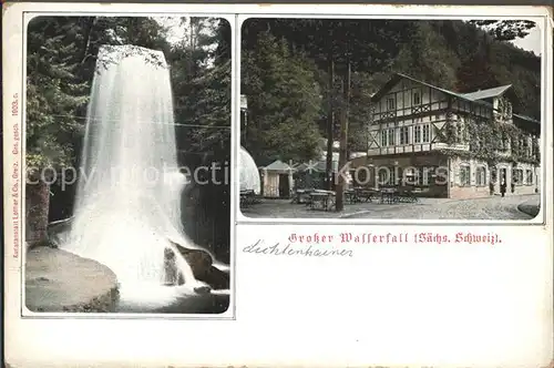 Saechsische Schweiz Lichtenhainer Wasserfall Restauration Kat. Rathen Sachsen