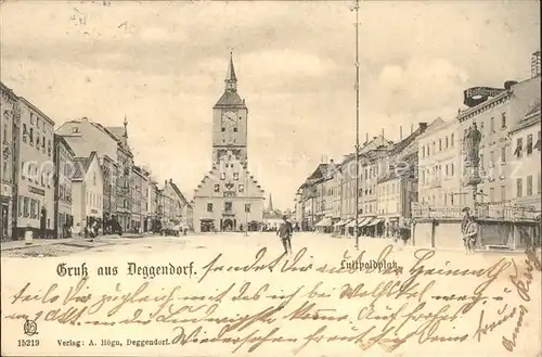 Deggendorf Donau Luitpoldplatz Rathaus Kat. Deggendorf