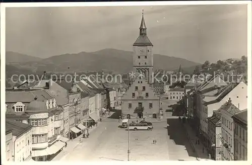 Deggendorf Donau Stadtplatz mit Rathaus Kat. Deggendorf