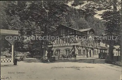 Saechsische Schweiz Lichtenhainer Wasserfall Restaurant Kat. Rathen Sachsen