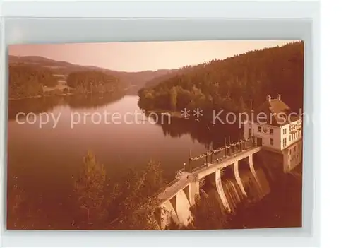 Hoellensteinsee mit Sperrmauer Kat. Viechtach