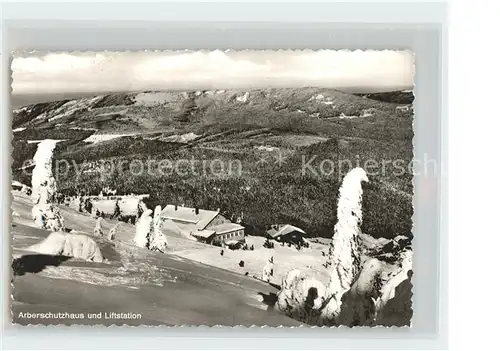 Arberschutzhaus mit Liftstation Panorama Kat. Grosser Arber Bayerisch Eisenstein