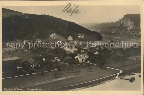 Oberrathen Fliegeraufnahme Kat. Rathen Saechsische Schweiz