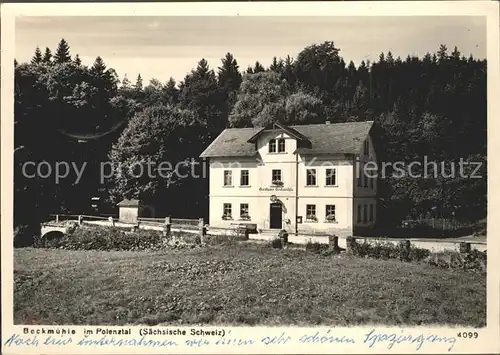 Polenztal Bockmuehle Kat. Hohnstein