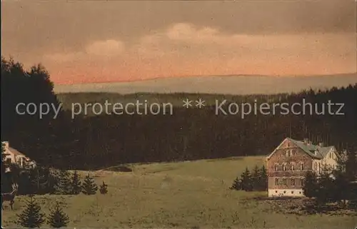 Georgengruen Vogtland Hotel und Pension Waldschuster Kat. Auerbach