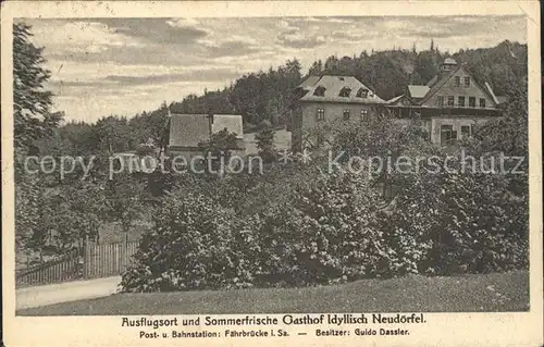 Neudoerfel Faehrbruecke Ausflugsort Sommerfrische Gasthof