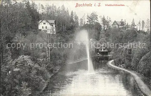 Buchholz Annaberg Waldschloesschen Fontaene Kat. Annaberg Erzgebirge