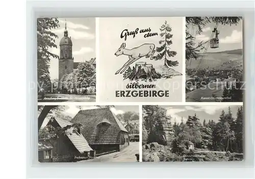 Erzgebirge Region Annaberg Buchholz St Annenkirch Fichtelberg Schwebebahn Frohnauer Hammer Ehrenfriedersdorf Greifensteine Kat. Annaberg