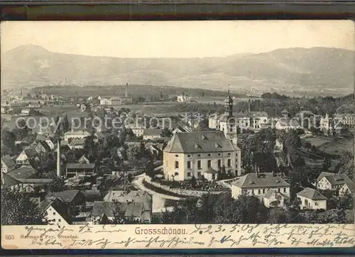 Gross Schoenau Goerlitz Panorama Kirche Kat. Goerlitz