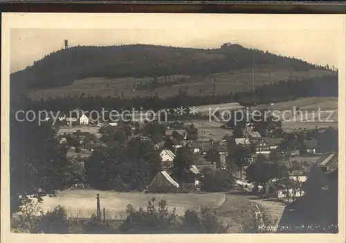 Krombach Krompach mit Blick zum Hochwald Aussichtsturm Zittauer Gebirge