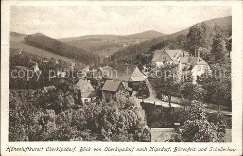 Oberkipsdorf Blick nach Kipsdorf Baerenfels und Schellerhau