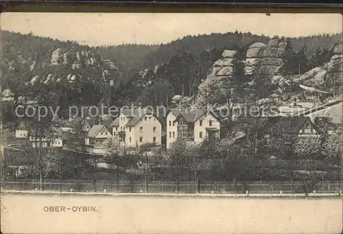 Ober Oybin Teilansicht Felsen Zittauer Gebirge