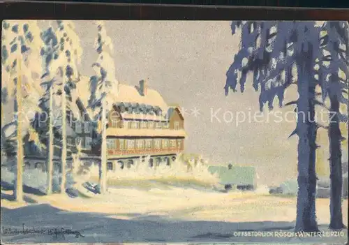 Oberbaerenburg Berghotel Friedrichshoehe im Winter Kuenstlerkarte /  /