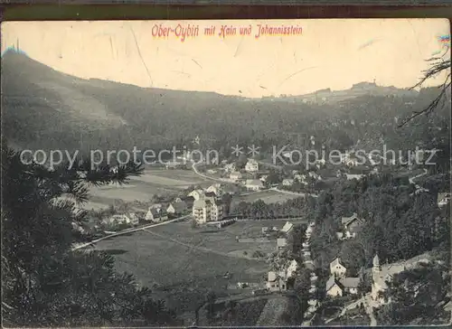Ober Oybin mit Hain und Johannisstein Zittauer Gebirge Englers Postkarte