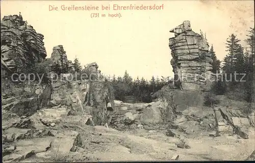Greifensteine Erzgebirge Felsformation Kat. Typen