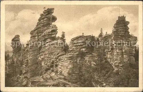 Greifensteine Erzgebirge Felsformationen Kat. Typen