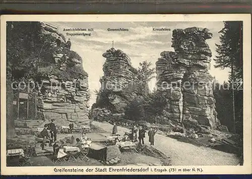 Greifensteine Erzgebirge Greifenstein Berghaus Felsformationen Kat. Typen