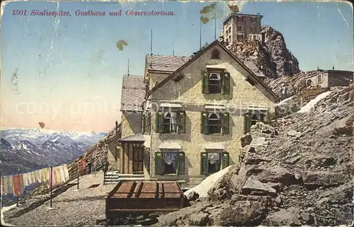 Saentis AR Gasthaus Observatorium Saentisspitze Appenzeller Alpen Kat. Saentis