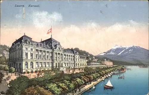 Luzern LU Kursaal Vierwaldstaettersee Alpen Kat. Luzern