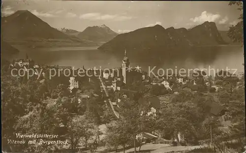 Vitznau Panorama mit Buergenstock / Vitznau /Bz. Luzern