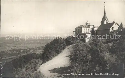 Walzenhausen AR Kirche Hotel Rheinburg Fernsicht Kat. Walzenhausen