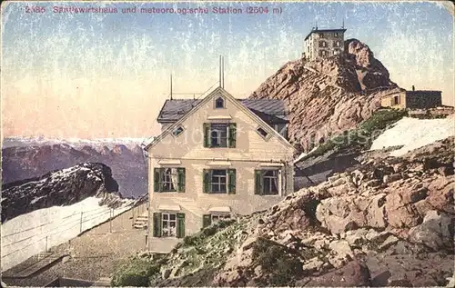 Saentis AR Wirtshaus Meteorologische Station Appenzeller Alpen Kat. Saentis