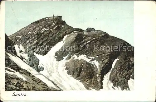 Saentis AR Gipfel Observatorium Berghaus Appenzeller Alpen Kat. Saentis