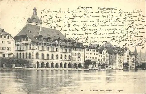 Luzern LU Rathausquai Vierwaldstaettersee Kat. Luzern