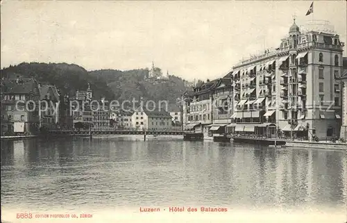 Luzern LU Hotel des Balances Vierwaldstaettersee Kat. Luzern