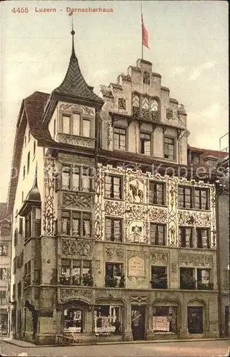 Luzern LU Dornacherhaus Fassadenmalerei Kat. Luzern