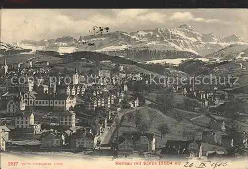 Herisau AR Panorama mit Saentis Appenzeller Alpen Kat. Herisau