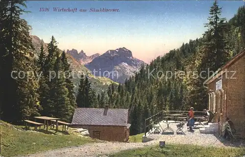 Saembtissee Wirtschaft Kat. Appenzeller Alpen