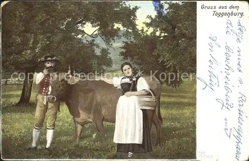 Toggenburg Tracht Rind Kat. Wildhaus