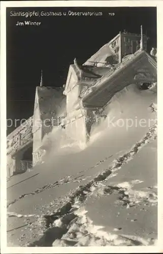 Saentis AR Saentisgipfel Gasthaus Observatorium Kat. Saentis