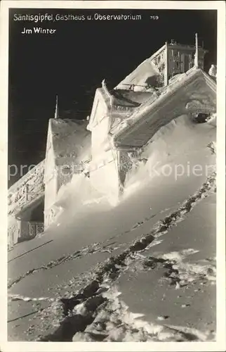 Saentis AR Saentisgipfel Observatorium Gasthaus Kat. Saentis