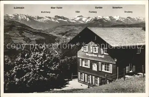 Hoernli Kulm Berggasthaus Rigi des Zuercher Oberlandes Alpenpanorama Kat. Hoernli