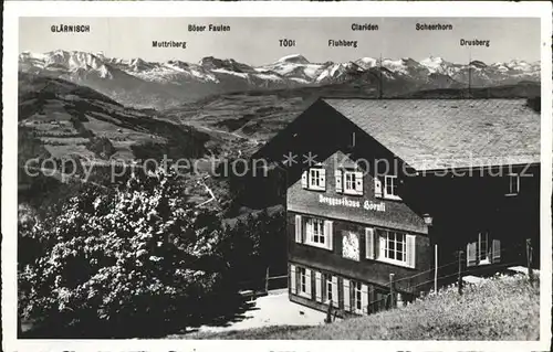 Hoernli Kulm Berggasthaus Wahrzeichen des Toesstals Alpenpanorama Kat. Hoernli