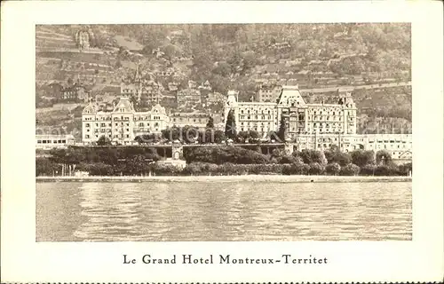 Territet Montreux Grand Hotel Lac Leman Genfersee / Montreux /Bz. Vevey