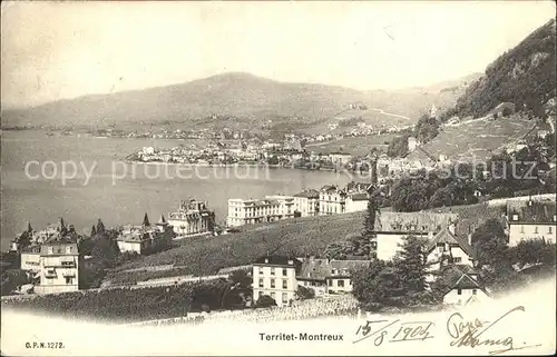 Territet Montreux Panorama Lac Leman Genfersee / Montreux /Bz. Vevey