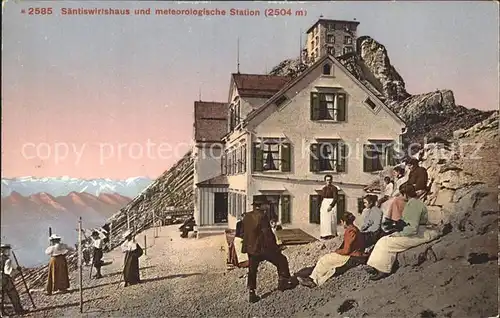 Saentis AR Bergwirtshaus Meteorologische Station Appenzeller Alpen Kat. Saentis