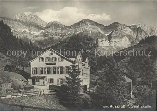 Urnaesch AR Gasthaus Rossfall Saentiskette Appenzeller Alpen Kat. Urnaesch