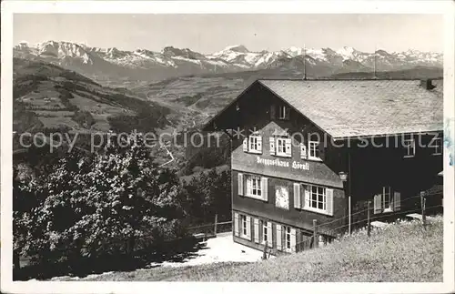 Hoernli Kulm Berggasthaus Rigi des Zuercher Oberlandes Alpenpanorama Kat. Hoernli