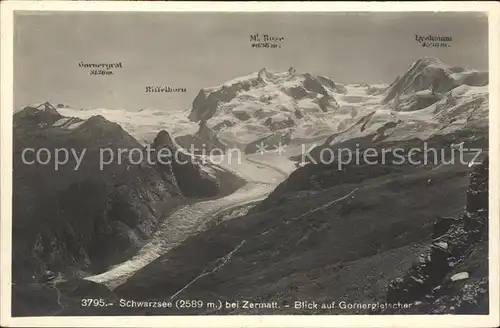 Schwarzsee Zermatt VS mit Gornergletscher Kat. Zermatt