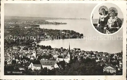 Rorschach Bodensee mit Tracht Kat. Rorschach