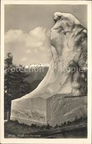 St Moritz GR Segantini Denkmal Kat. St Moritz