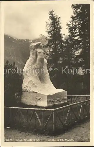 St Moritz GR Segantini Denkmal Kat. St Moritz